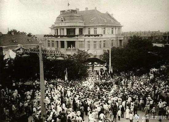 天津百年老街图,百年天津老照片