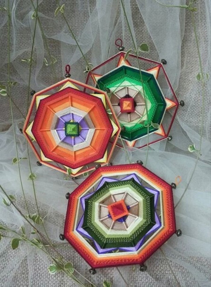 粗毛线绕花朵教程,毛线筷子绕花朵教程