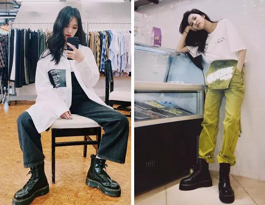 女生买马丁靴,卖女士马丁靴的