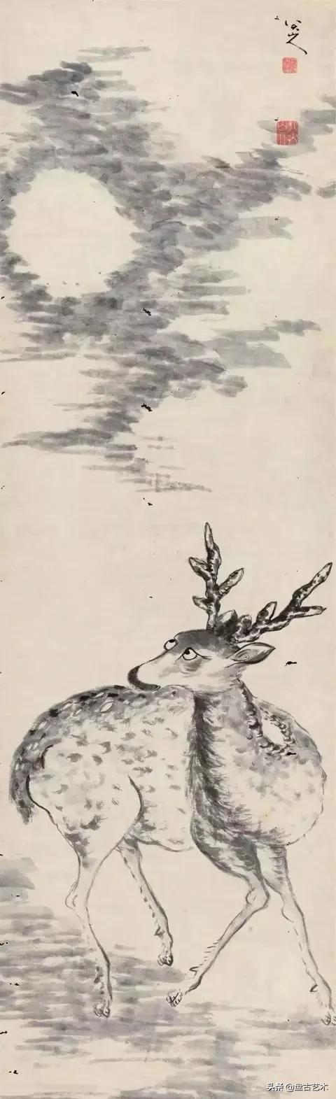 画出艺术家人生大寂寞的国画艺术作品——盘古油画艺术