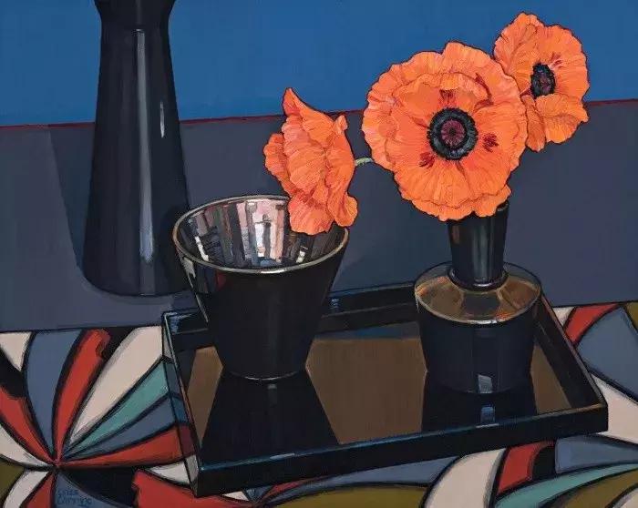 她72岁，画了50多年的画，花儿在她笔下都有了个性