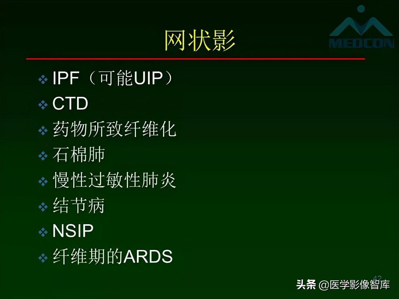 肺弥漫性网状影,两肺小叶间隔增厚可见网状模糊影