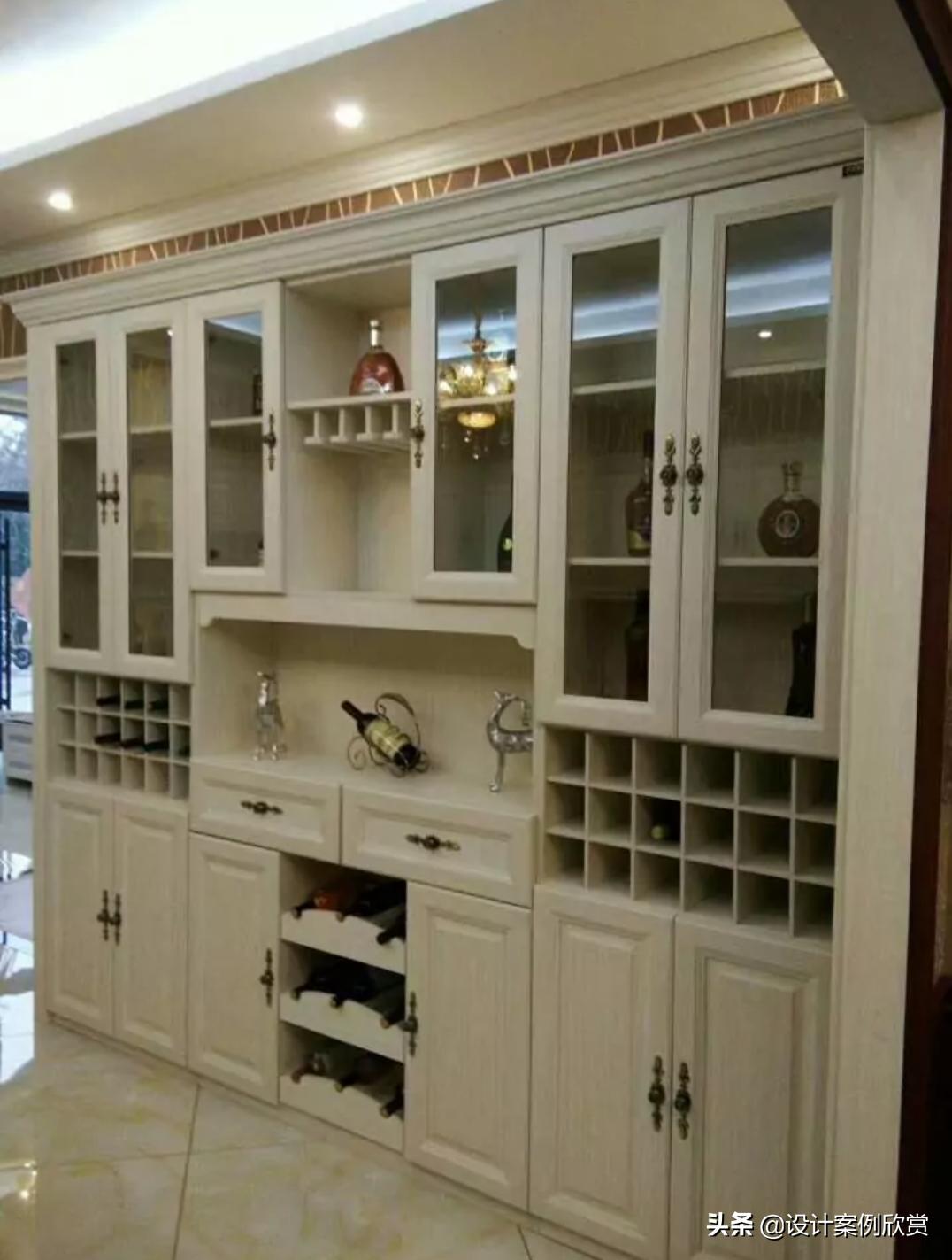 现代简约餐厅客厅隔断酒柜1.2米,餐厅酒柜设计实景图