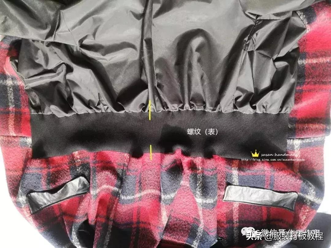 pu拼接呢外套,呢子拼接短款裁剪视频