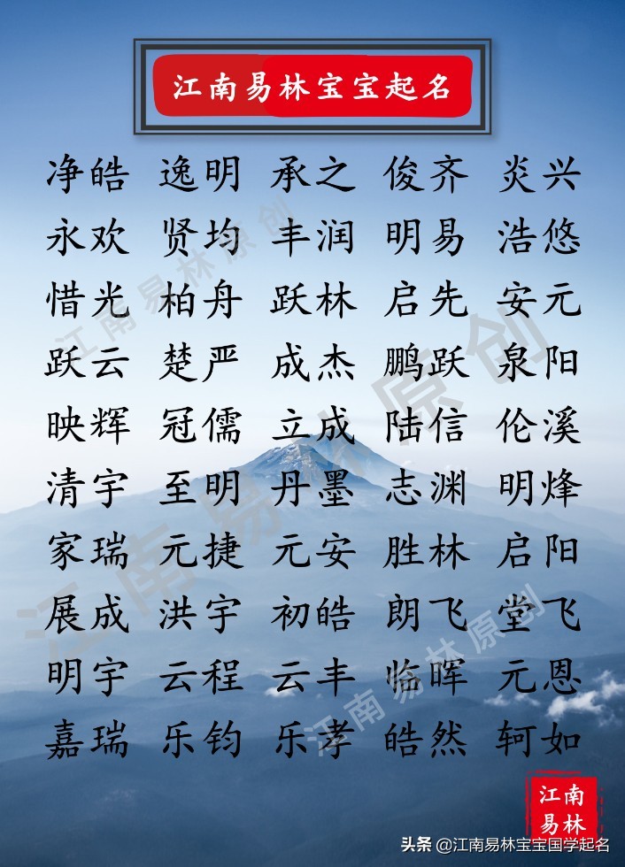 200个好听英文名男,大气的男孩名宋词