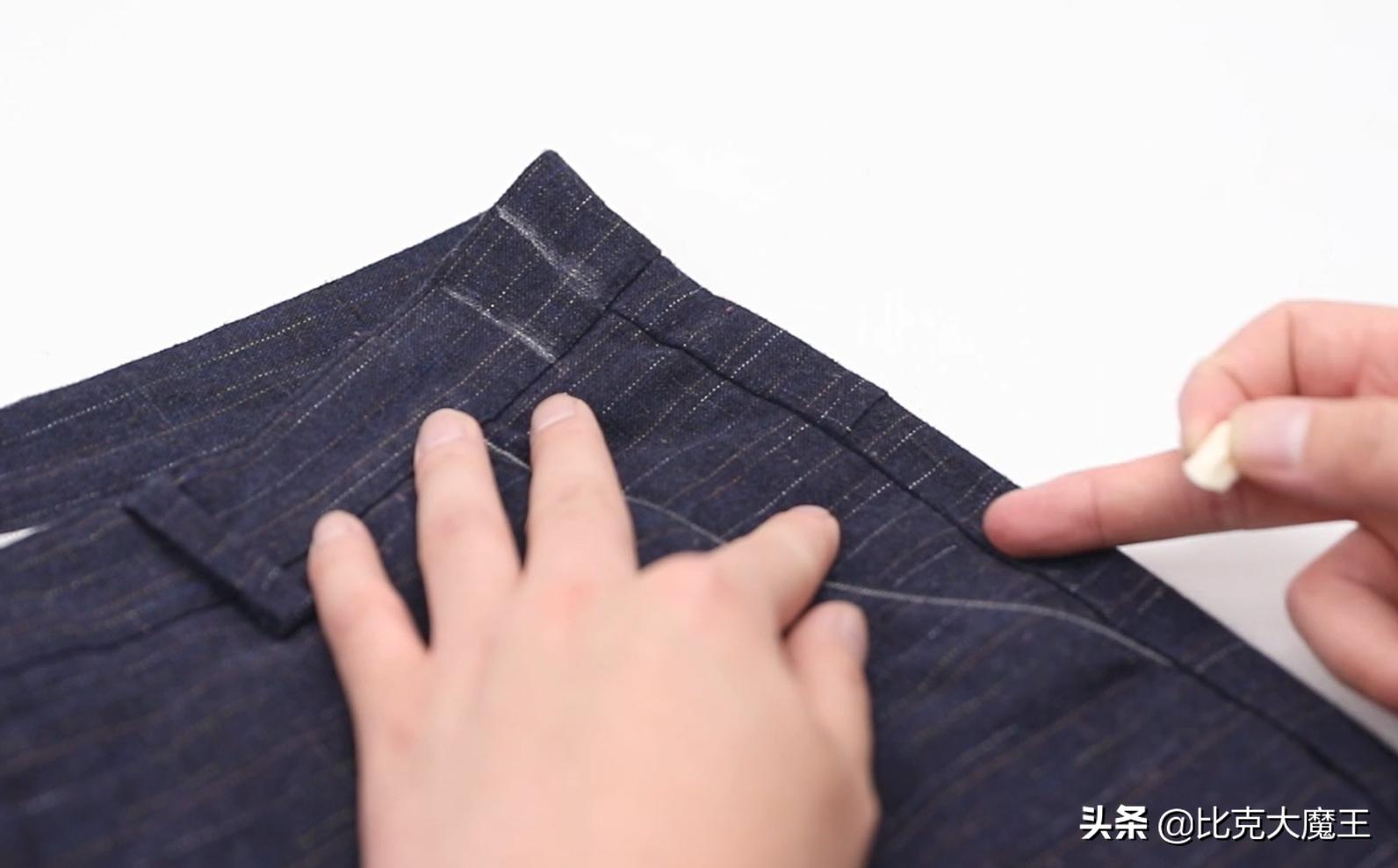 裤子裤腰大了不要扔！不用剪不用拆，教你轻松收裤腰，方法太棒了
