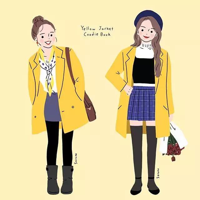 她笔下的可爱女孩，让你看懂穿衣打扮的正确要素~