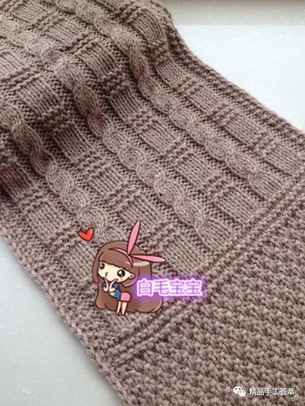 大牌围巾的编织教程简单又漂亮,儿童毛线围巾编织花样图解