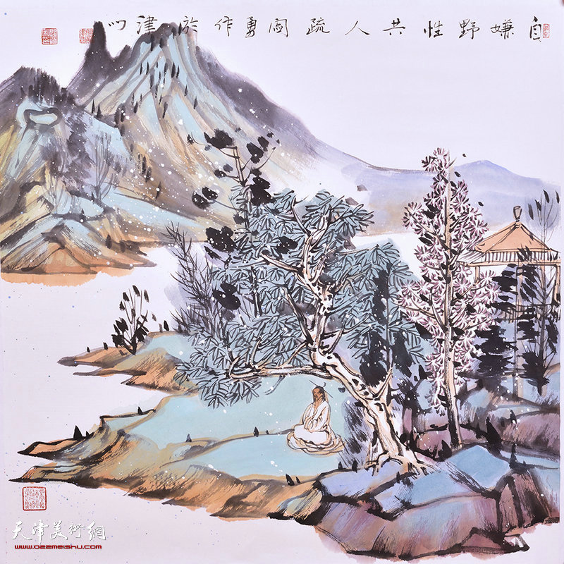 天津市青年山水画家闫勇,天津画家闫勇作品