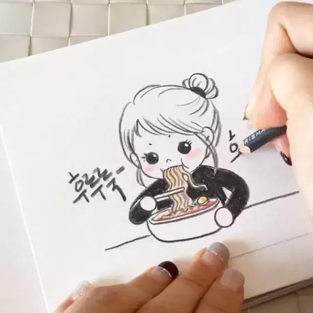 彩铅画古风人物简笔画,彩铅荷花简笔画几分钟就能学会