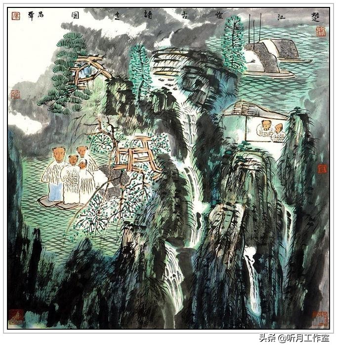 卢禹舜中国画欣赏,卢禹舜先生山水画创作