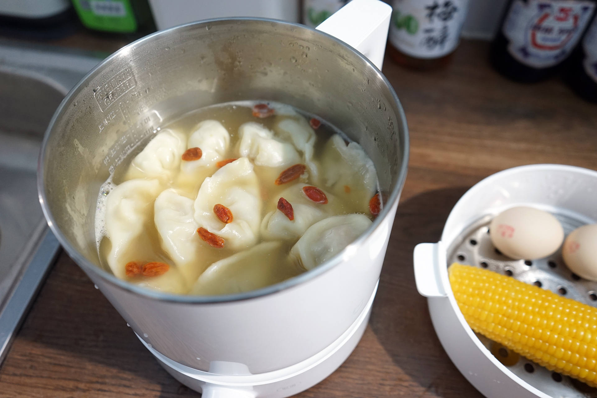 米家智能多功能蒸煮锅做火锅,米家电煮锅多功能蒸煮一体