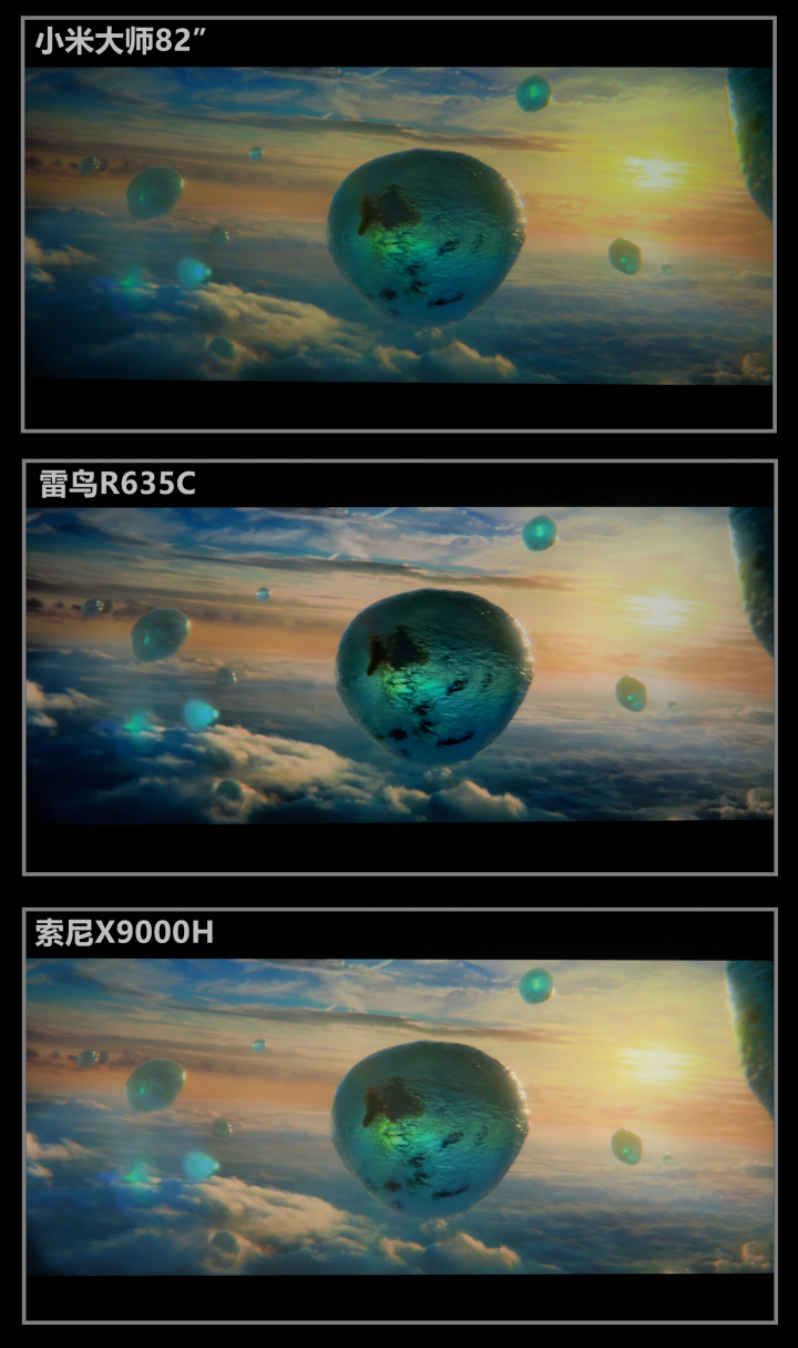 小米大师82PK索尼X9000H/雷鸟R635C全面评测