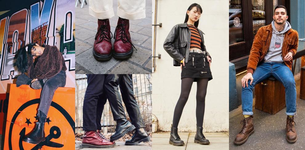 有关马丁靴的穿搭,经典白色马丁靴穿搭