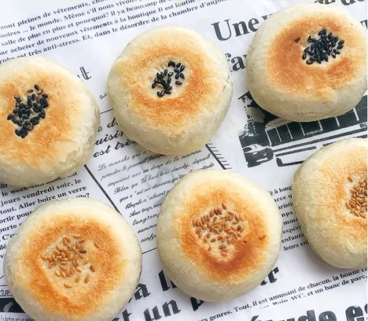 不用烤箱酥皮绿豆饼简易版,自制绿豆饼不用烤箱空气炸锅