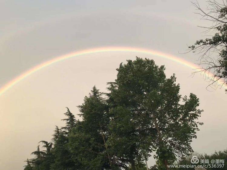双彩虹映照下的绝美风景，洛阳奇特天象百年不遇