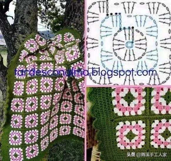 剩下的毛线钩织的小毛毯视频,毛线钩针编织斜纹彩虹毯子