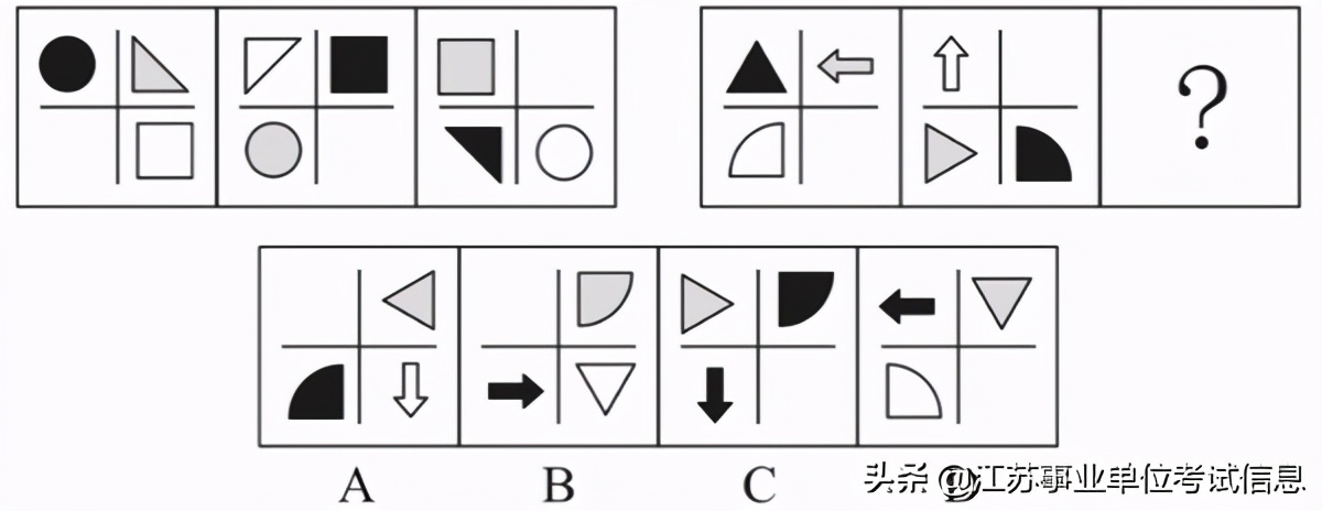行测练习之图形推理时针旋转考点,江苏行测平移和翻转