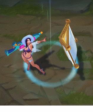 lol泳池派对男枪皮肤技能,lol男枪泳池皮肤视频