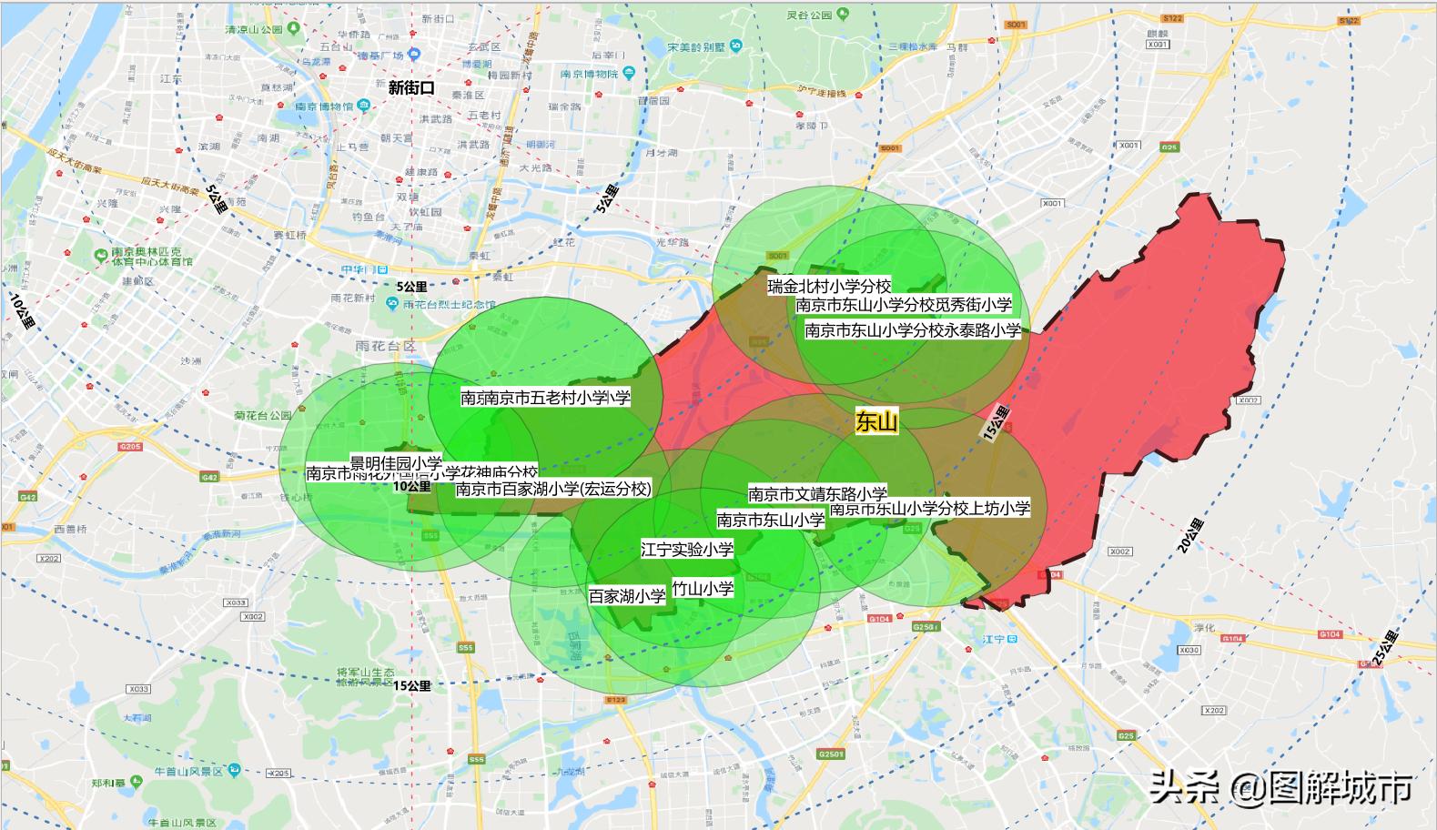 南京核心区板块图,南京东山板块图