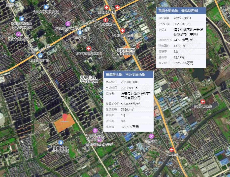 海安市挂牌出让9宗商住地块,南通2021年45宗地块出让