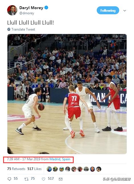 火箭莫雷巅峰时刻,莫雷评价詹姆斯总冠军