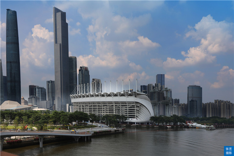 广州人行景观桥最新情况,广州海心沙人行天桥