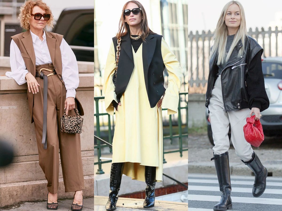 马甲搭毛衣连衣裙百搭,马甲毛衣穿搭连衣裙