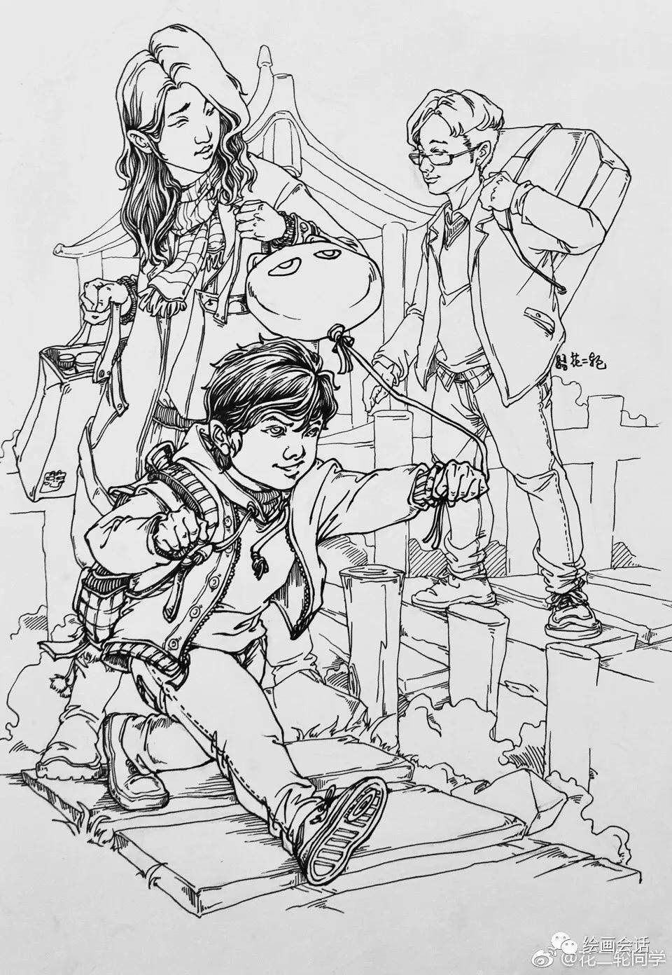 简单钢笔山水速写临摹图片,钢笔速写临摹推荐