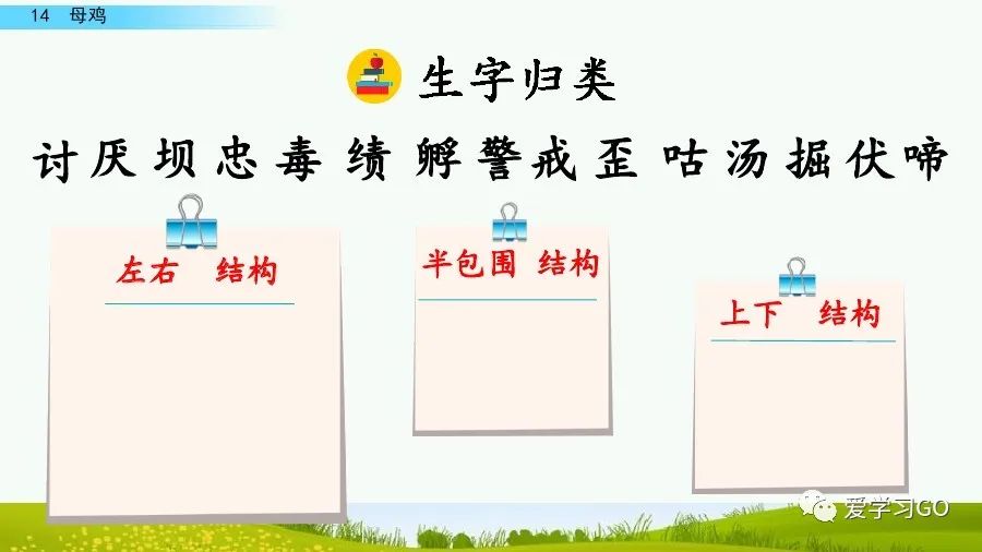 四年级下册语文母鸡课文重点讲解,四年级下册语文14课母鸡重点知识