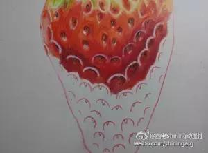 彩铅写实教学草莓,草莓蛋糕用彩铅怎么画