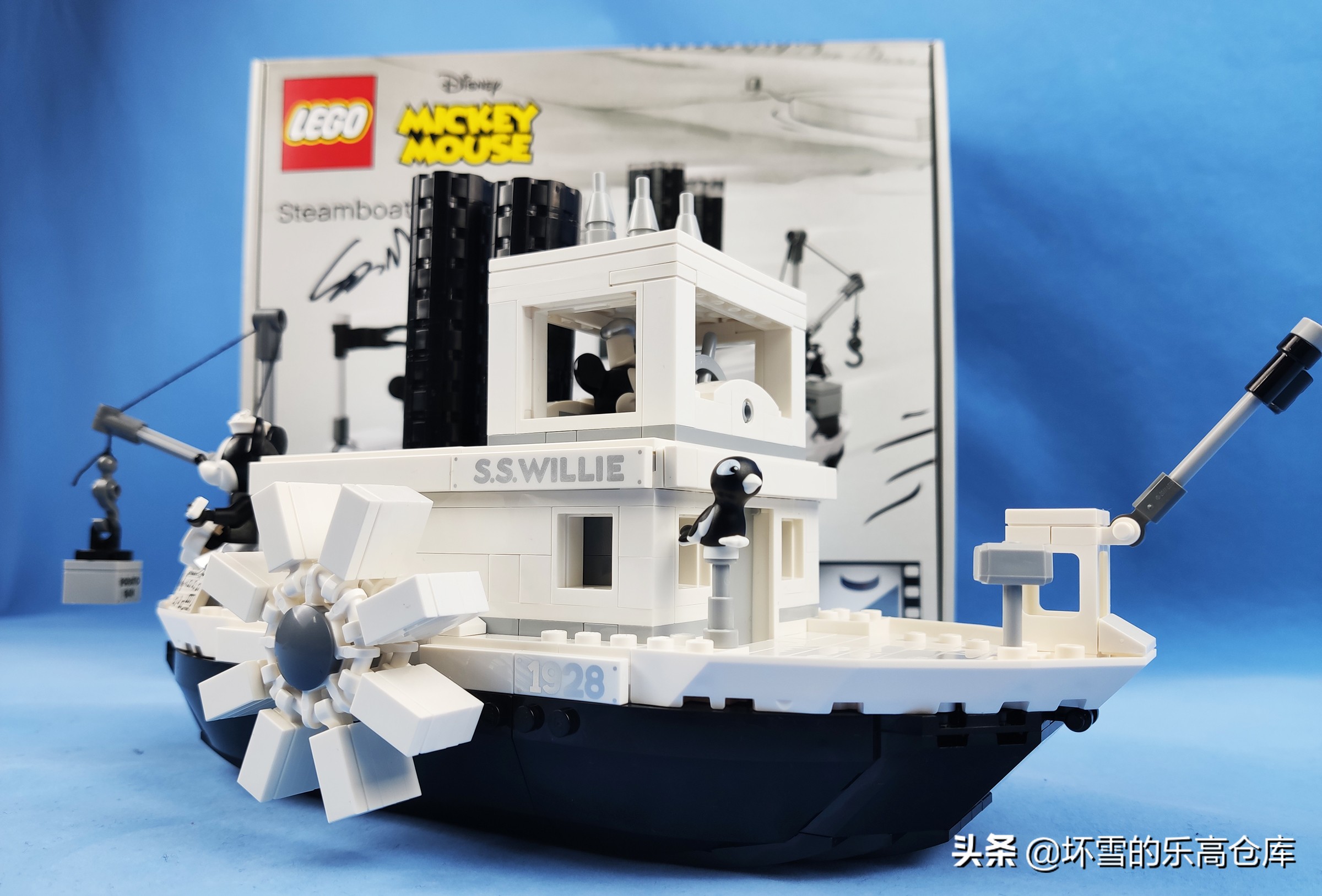 乐高米奇蒸汽船开箱,乐高威利号汽船价格