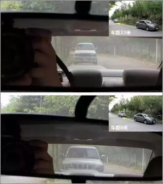 怎么从后视镜判断与后车的车距,夜间开车如何通过后视镜判断车距