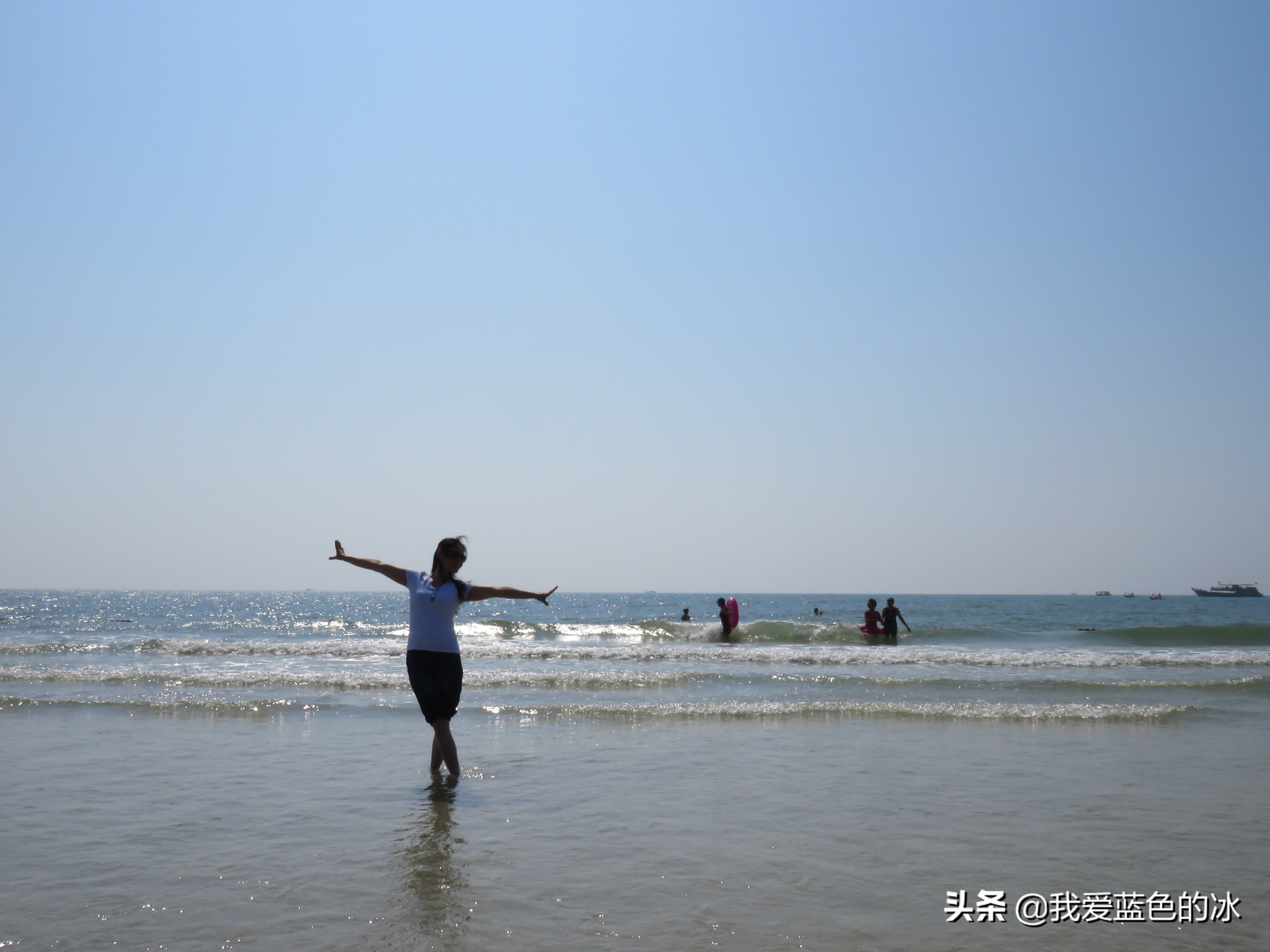 北海暖如春银滩游,北海银滩体验踏浪的感觉