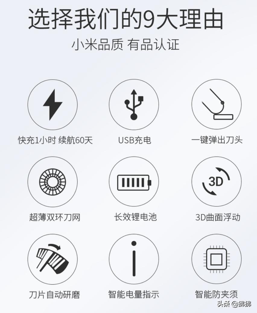 剃须刀映趣飞科飞利浦,小米映趣智能剃须刀