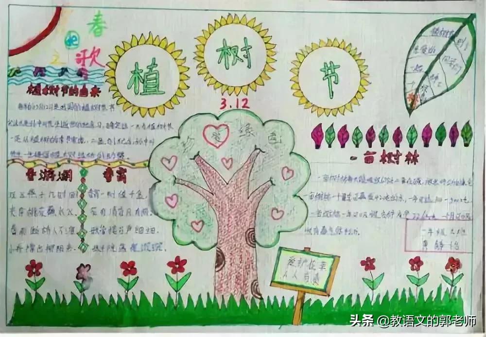 3.12植树节手抄报模板,植树节手抄报素材分享