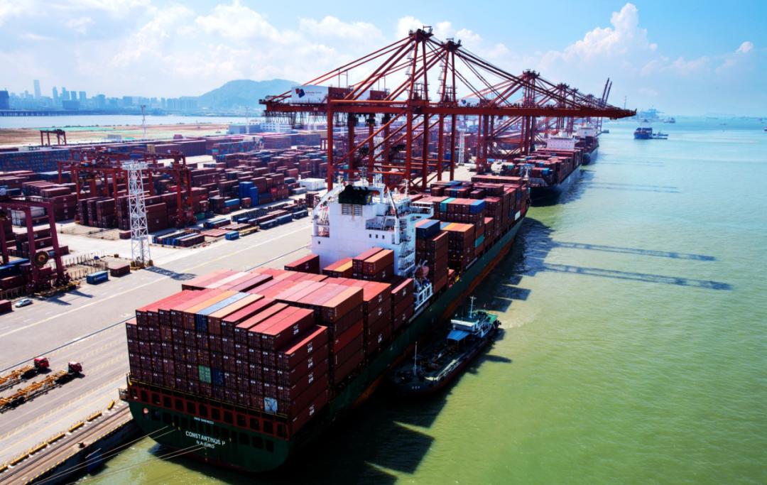 大铲湾码头是全世界最大的码头,大铲湾集装箱码头内贸区和外贸区