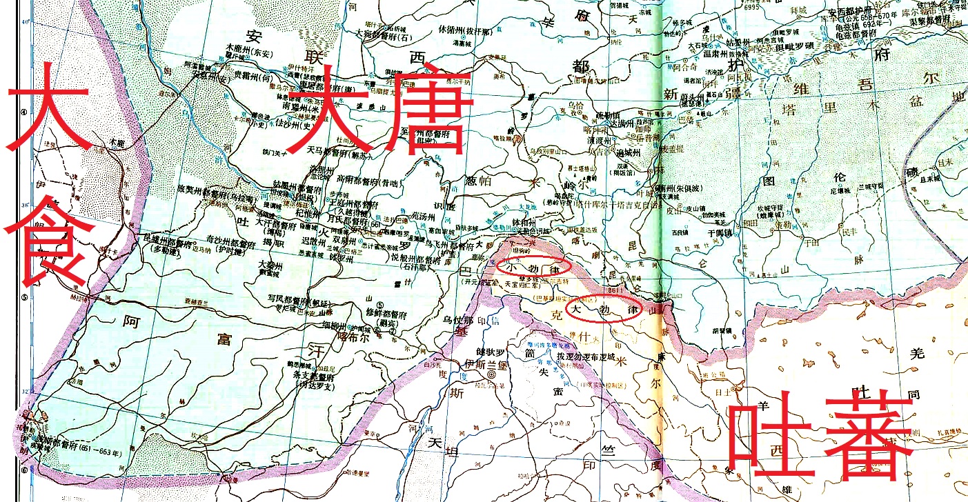唐朝与吐蕃的边界图,唐朝时期吐蕃最大版图