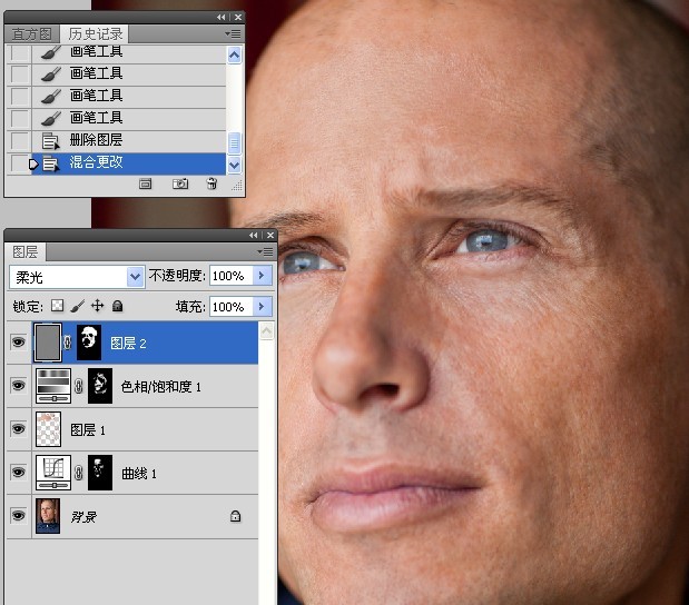ps教程怎么给黑白照片上色,ps中去色命令和黑白命令的区别