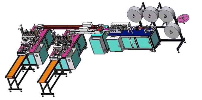 全自动一拖二口罩机整套方案,一拖一口罩机调试讲解