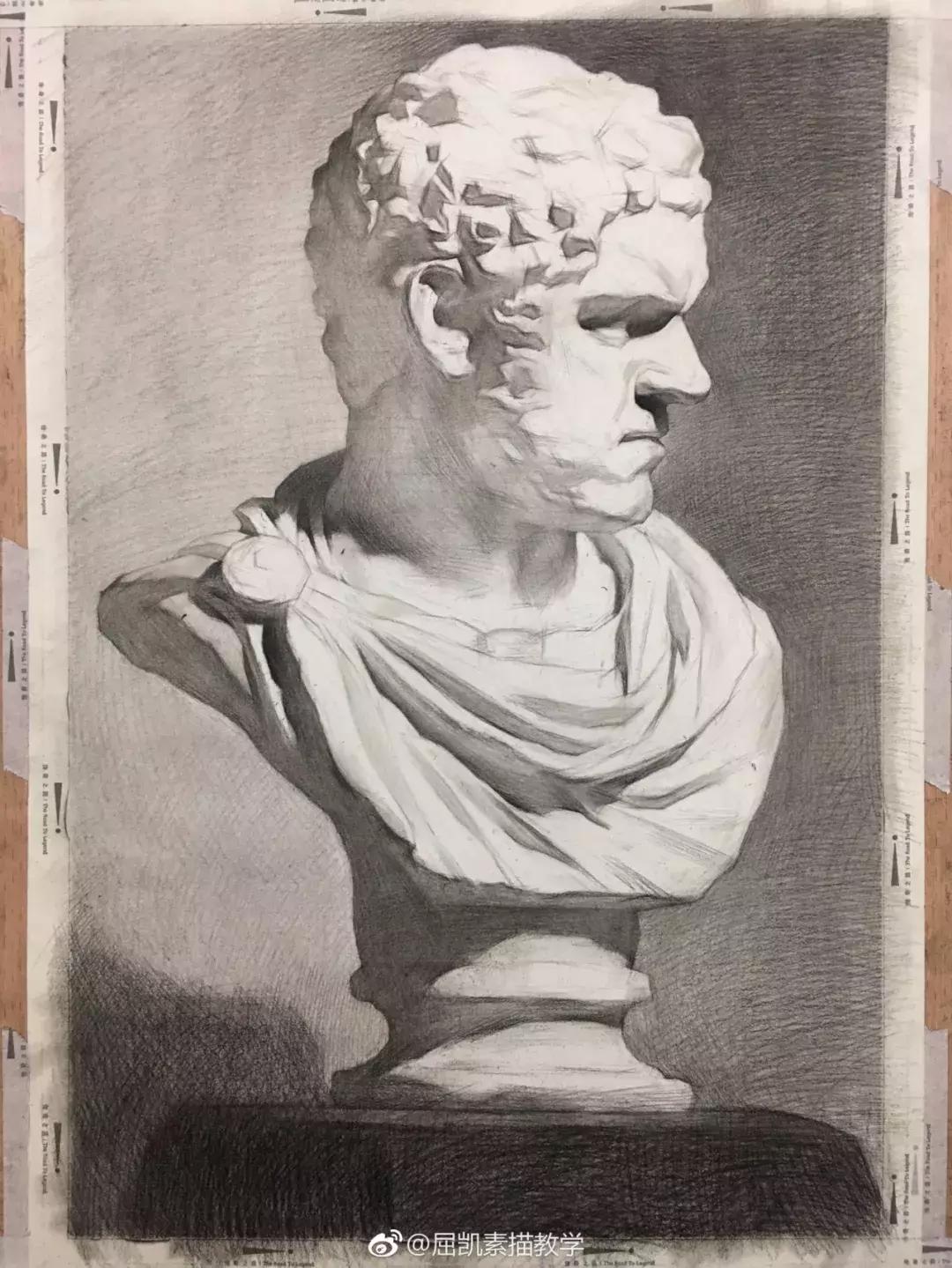 画素描不画脸,画素描总是画不深入