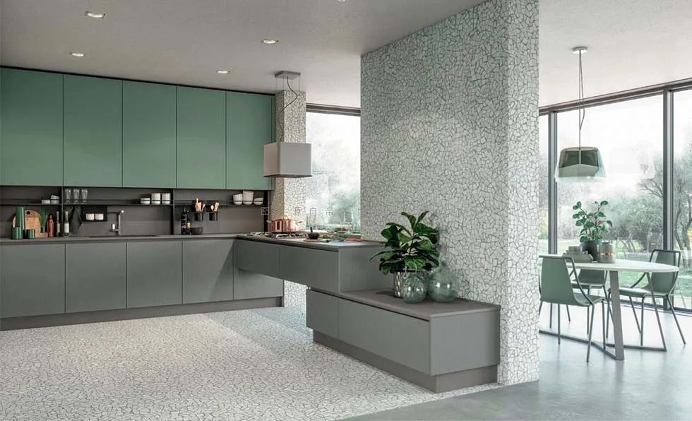 橱柜厨边柜电视柜一体,现代风格厨房橱柜一体柜