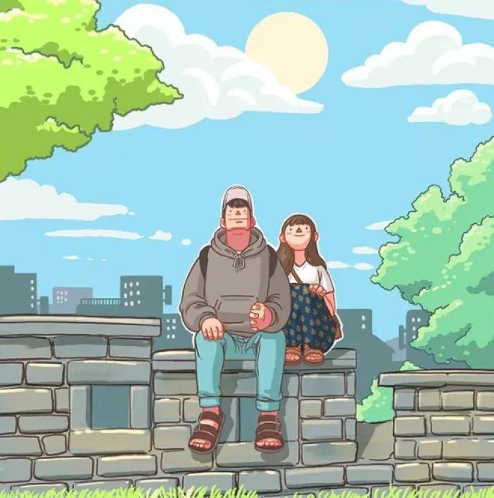 韩国插画师爱情故事,韩国插画大师情侣