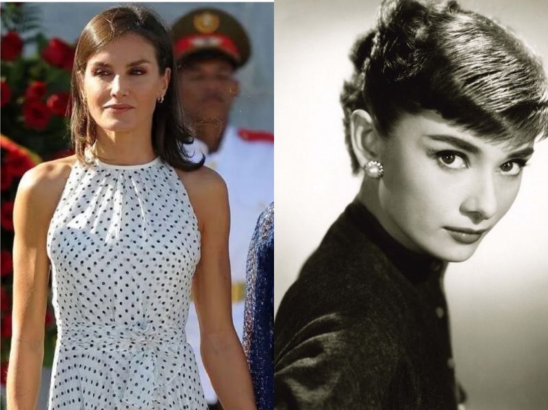 西班牙王后穿碎花半身裙,西班牙公主zara连衣裙