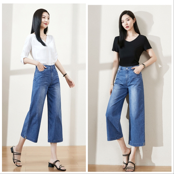 高腰裤搭配上衣显个子高,高腰裤搭配的上衣一整套秋冬款