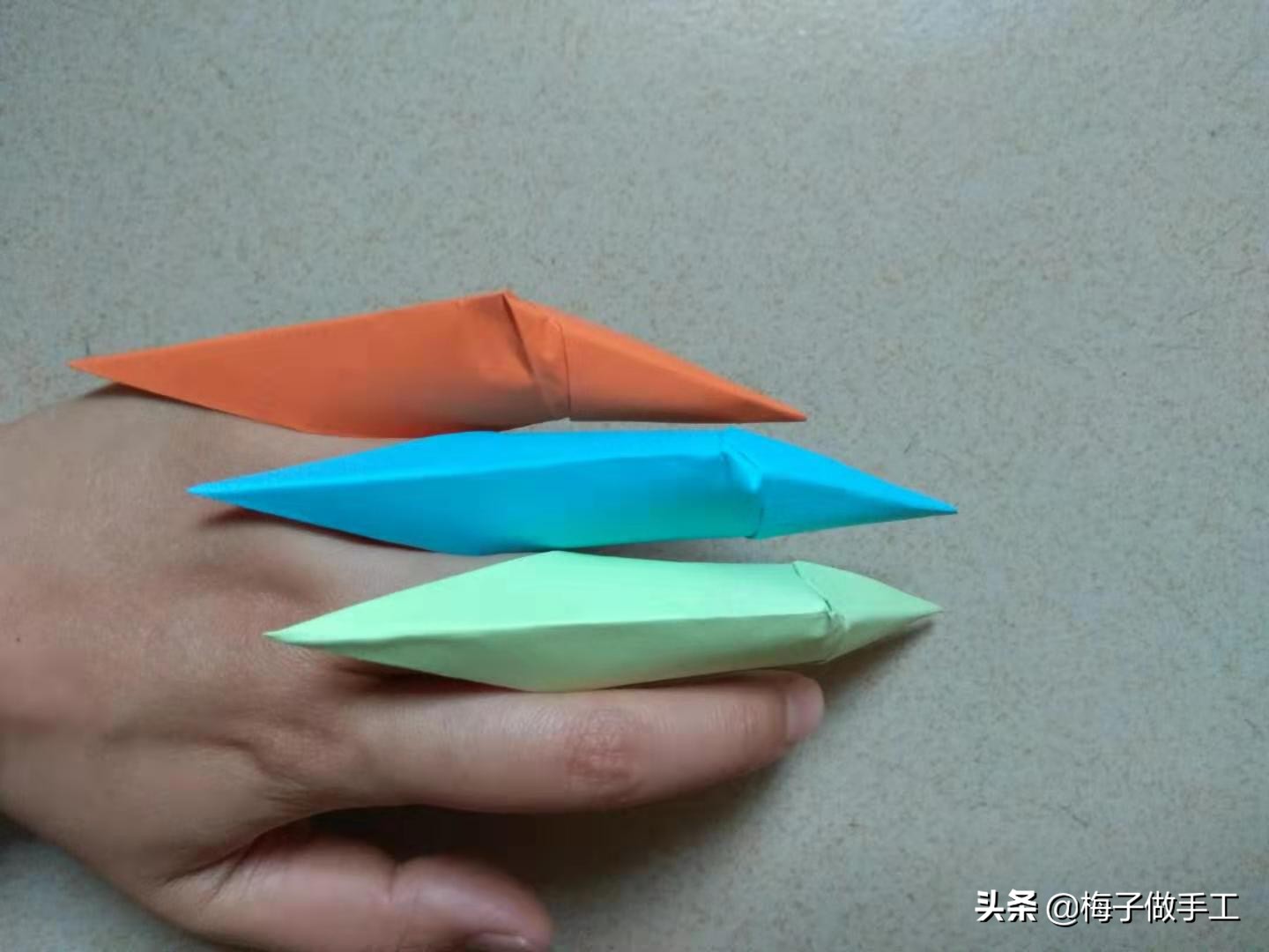 套娃手工折纸教程立体折纸,儿童夹子爪子怎么折纸教程