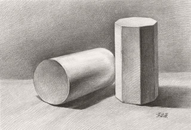 素描基础几何体圆柱体,零基础素描教程快速学会几何体