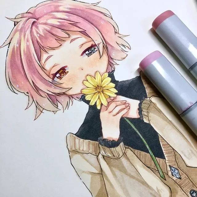 马克笔手绘画动漫,马克笔手绘动漫临摹素材