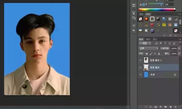 ps一寸证件照填充后尺寸变大,ps如何给证件照换底色ps教程