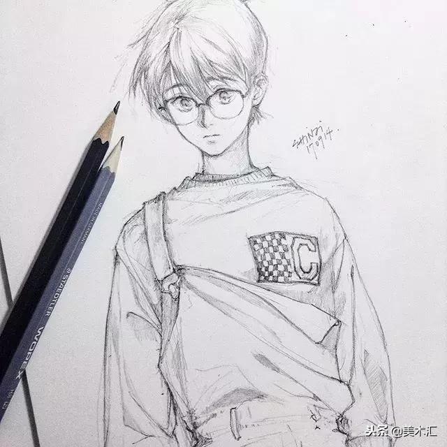 线条感十足的动漫人物,线条感很强的人物素描